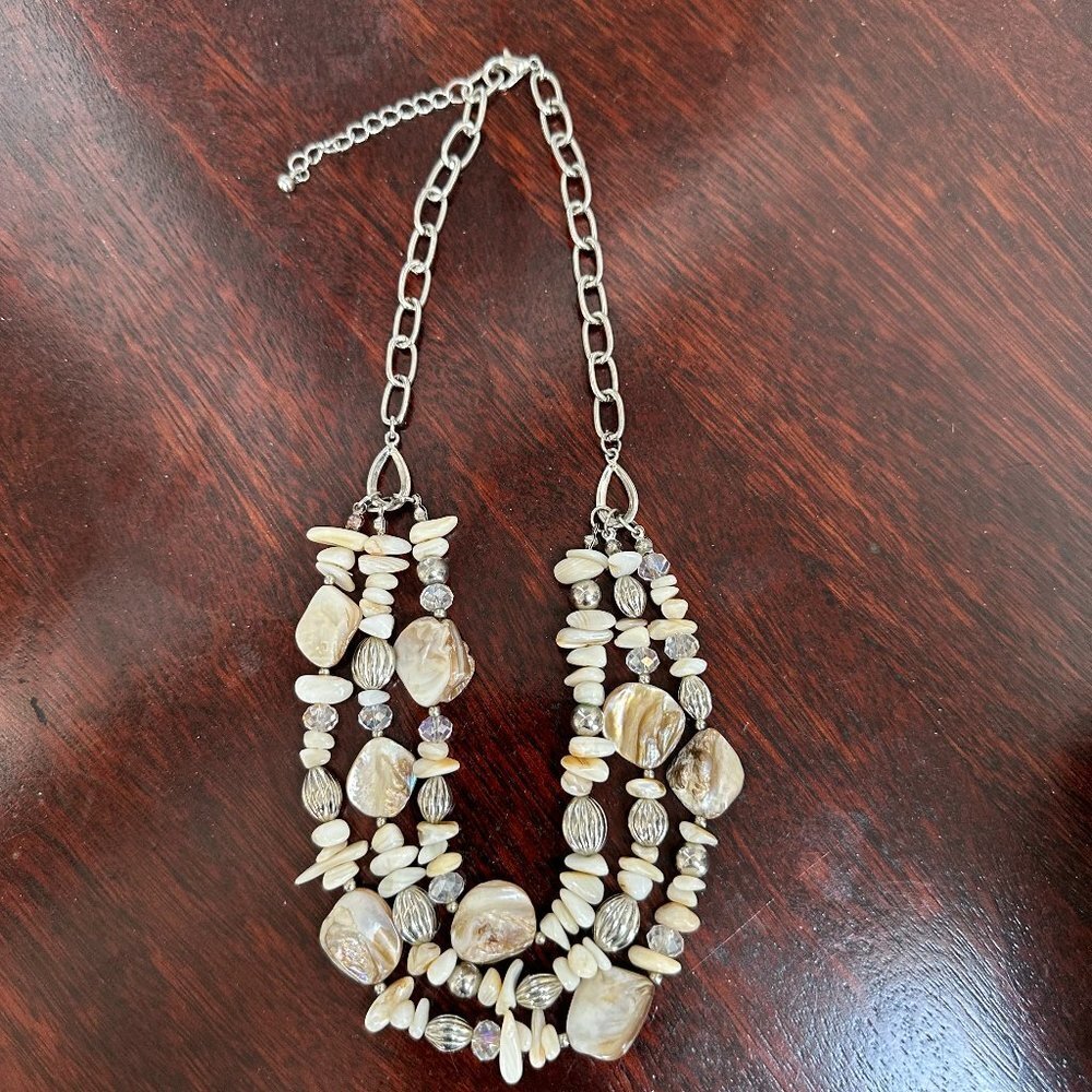 Sea Shell and Pearl Necklace